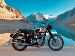 Broderie Diamant Moto Glaciale