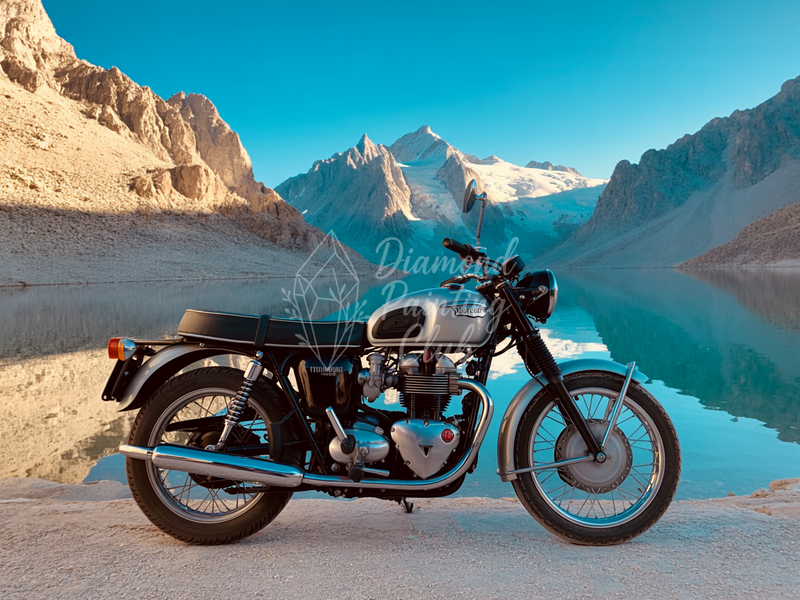 Broderie Diamant Moto Glaciale