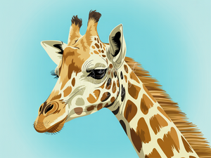 Broderie Diamant Girafe au Regard Pensif