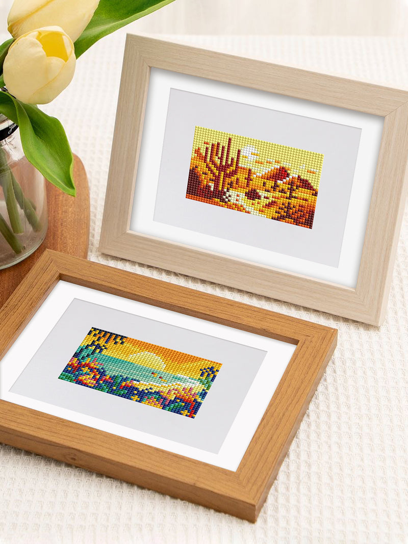 Mini Diamond Painting - Paysages en Évasion (10 pièces)
