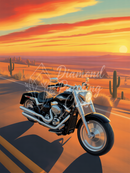 Broderie Diamant Moto Fat Boy