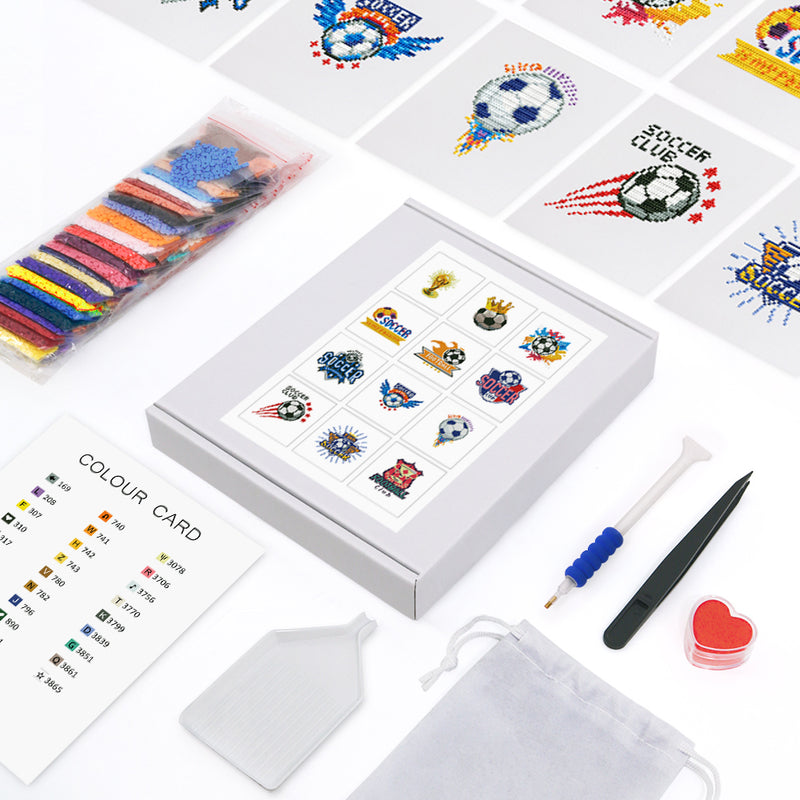 Mini Diamond Painting - Passion Football (12 pièces)