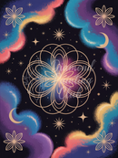 Broderie Diamant Fleur de Vie Cosmique