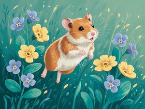 Broderie Diamant Hamster Volant