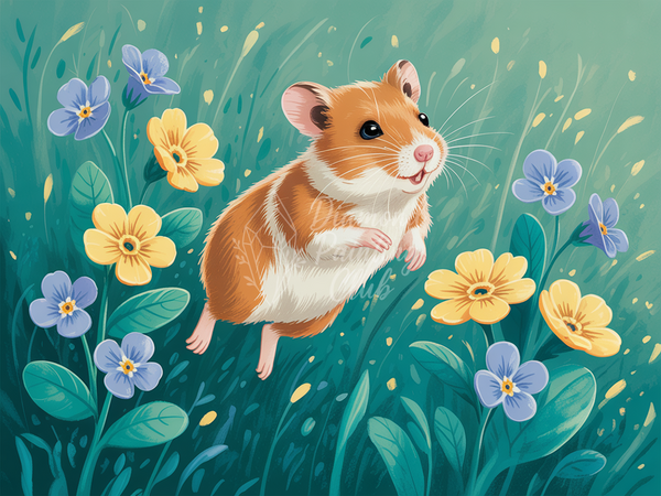 Broderie Diamant Hamster Volant