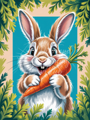 Broderie Diamant Lapin Joyeux