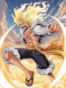 Broderie Diamant Luffy Gear 5 Solaire
