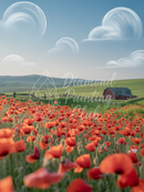 Broderie Diamant Grange au champ