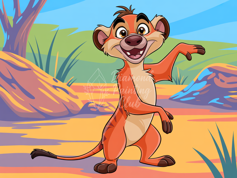 Broderie Diamant Suricate Timon