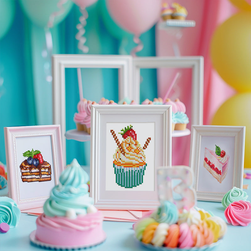 Mini Diamond Painting - Douceurs Gourmandes (12 pièces)