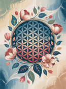 Broderie Diamant Fleur de Vie Sacrée