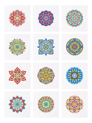Mini Diamond Painting - Collection Mandalas & Géométriques (12 pièces)