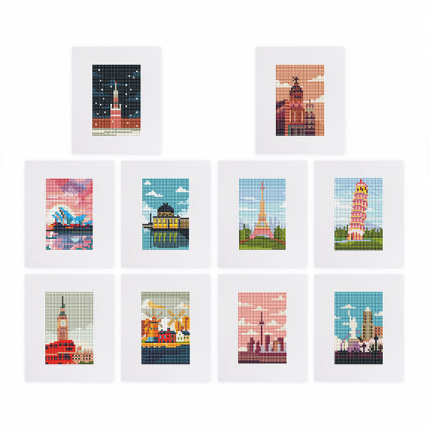 Mini Diamond Painting - Horizons Urbains (10 pièces)