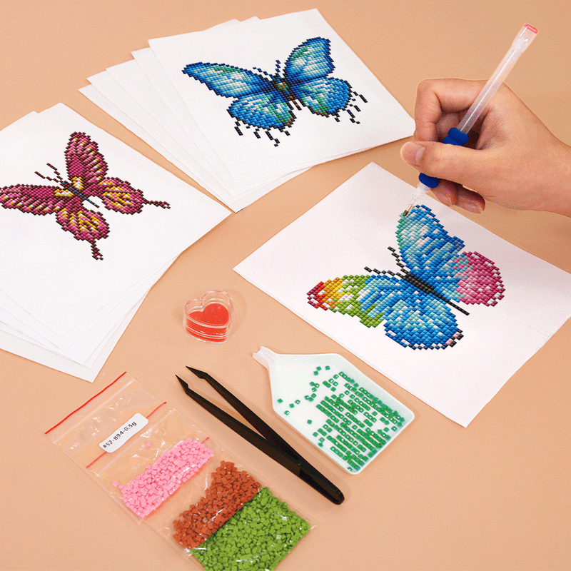 Mini Diamond Painting - Festival de Papillons (12 pièces)