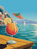 Broderie Diamant Cocktail Méditerranéen