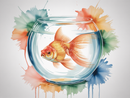 Broderie Diamant Poisson Rouge Aquarellé