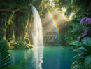 Broderie Diamant Cascade de l'Arc-en-Ciel