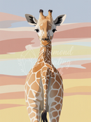 Broderie Diamant Girafe Face à Vous