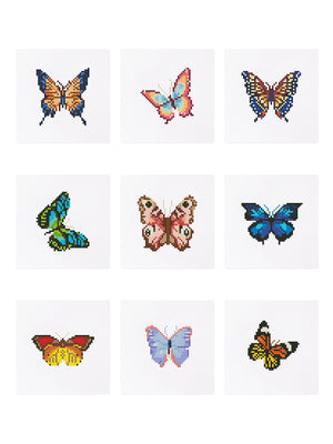 Mini Diamond Painting - Ballet de Papillons (9 pièces)