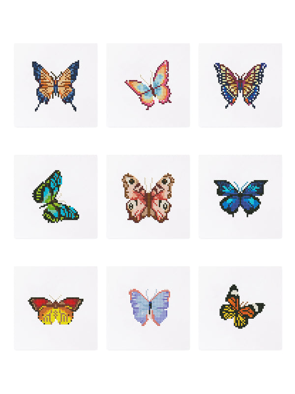 Mini Diamond Painting - Ballet de Papillons (9 pièces)