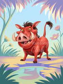 Broderie Diamant Pumbaa Souriant