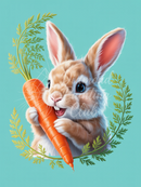 Broderie Diamant Lapin Content