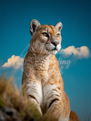 Broderie Diamant Puma sous le ciel bleu