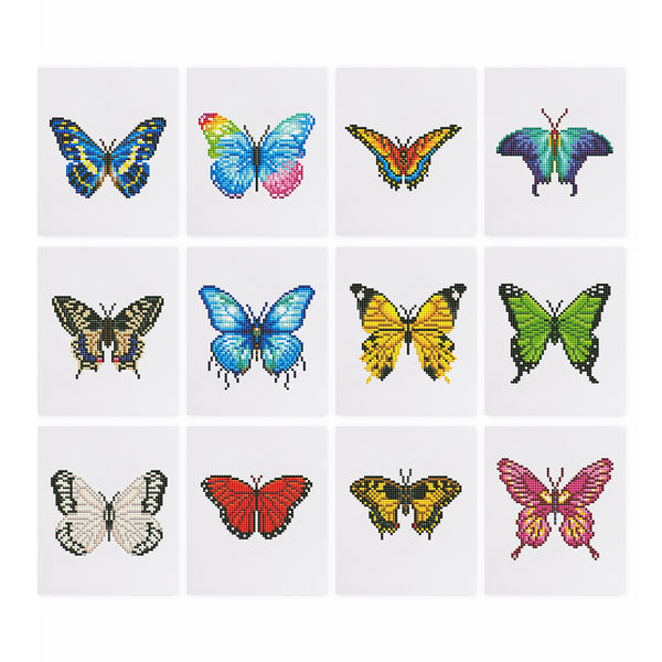 Mini Diamond Painting - Festival de Papillons (12 pièces)