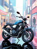 Broderie Diamant Yamaha Pluvieuse