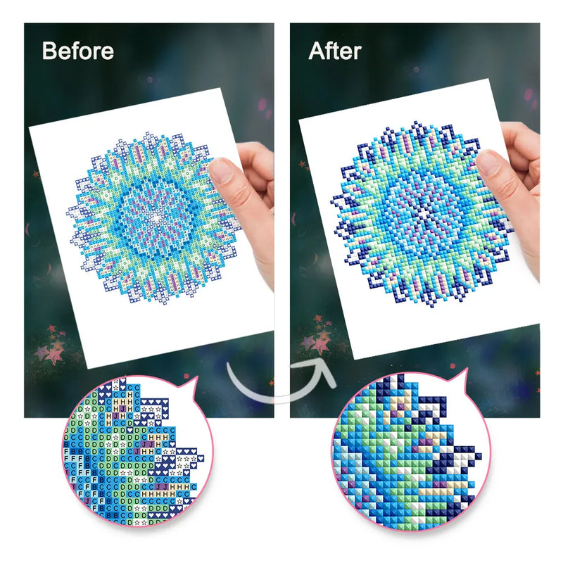 Mini Diamond Painting - Mandalas Énergétiques (4 pièces)