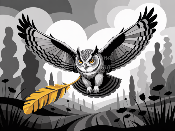 Broderie Diamant Chouette et Secret de la Brume