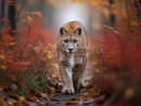 Broderie Diamant Puma sur Sentier Automnal