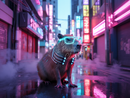 Broderie Diamant Capybara Cyberpunk