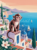 Broderie Diamant Bébé Singe