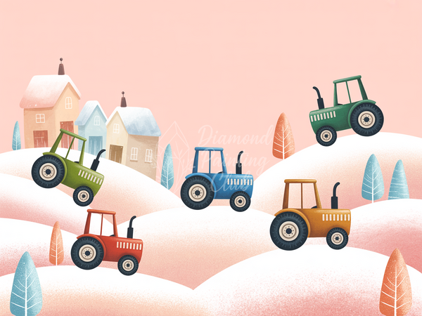 Broderie Diamant Charmes des Tracteurs