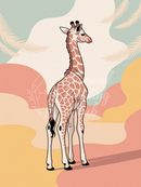 Broderie Diamant Girafe Élégante