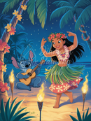 Broderie Diamant Lilo et Stitch Soirée Aloha