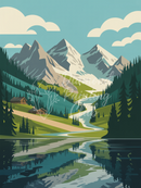 Broderie Diamant Montagne Épuré