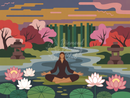 Broderie Diamant Méditation au Jardin Zen