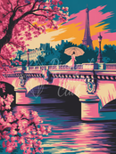 Broderie Diamant Pont de Paris Romantique