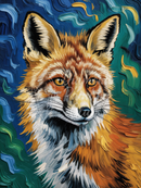 Broderie Diamant Renard Impressionniste