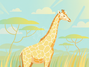 Broderie Diamant Girafe Cartoon