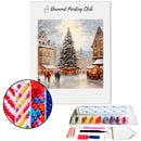 Broderie diamant Sapin de Noël Géant dans la Ville | Diamond-painting-club.com