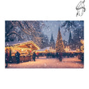 Broderie diamant Marché de Noël enneigé | diamond-painting-club.com