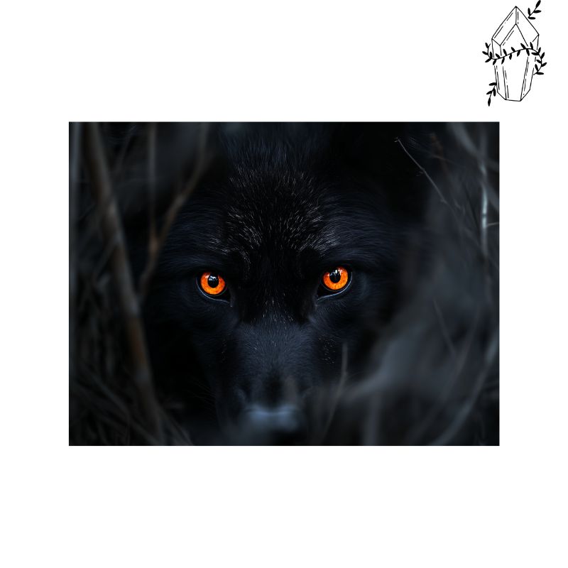 Broderie diamant Loup noir sauvage | diamond-painting-club.com