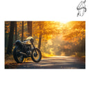 Broderie diamant Moto dans la forêt | Diamond-painting-club.com