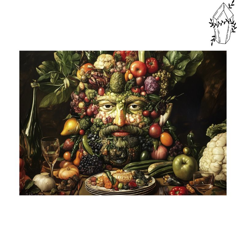 Broderie diamant Portrait style Arcimboldo | Diamond-painting-club.com