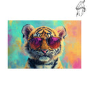 Broderie diamant bébé tigre fantaisiste | Diamond-painting-club.com