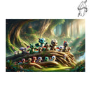 Broderie diamant Tribus de petits dragons | Diamond-painting-club.com