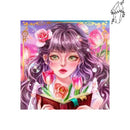 Broderie diamant Fille aux tulipes | Diamond-painting-club.com